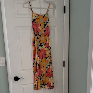 Billabong Floral Maxi Dress - Black, Pink, Yellow